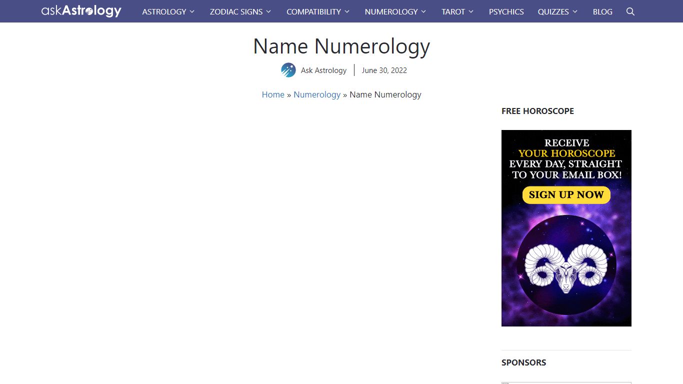 Name Numerology Calculator and Number Meanings - askAstrology